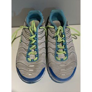 Nike Air‎ Max Tn GS White Volt Blue/Gray Shoes 718071-174 Size 6Y Or Women’s 7.5
